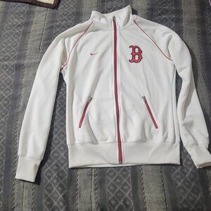 Boston redsox whiye zip up womens medium